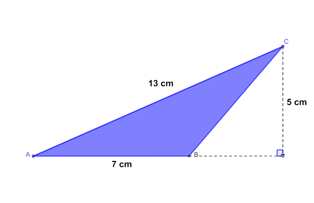An obtuse angle triangle